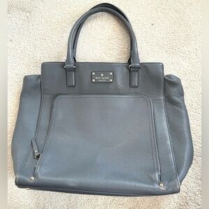 Kate Spade Grey Large Soft Leather Tote